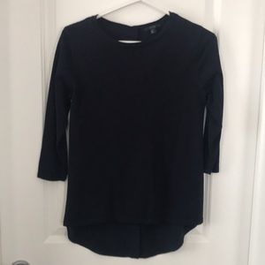 Navy COS Sweater with silk back detail